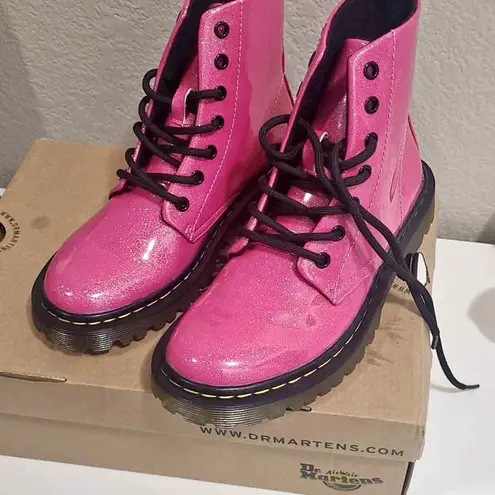Dr. Martens RARE!  Hot Pink Glitter Boots – Size 6 – New In Box - Image 3
