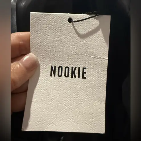 Nookie NWT Rhea Faux Leather Midi Dress In Black Matte Sz Small $279