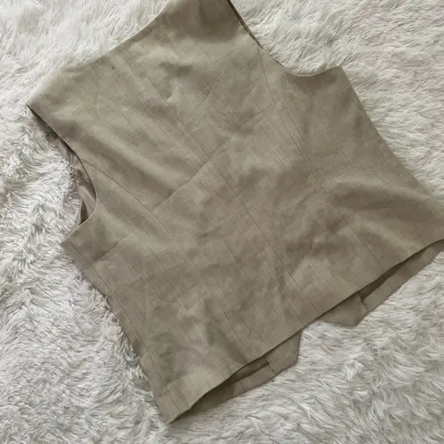 Herring Stones Tan Vest with Button Closure Size Large