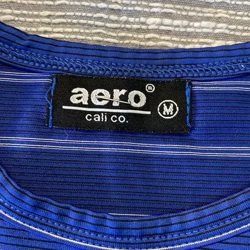Aeropostale  Blue Stripe Shirt Size Med EUC #4357
