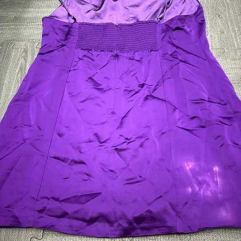 Retrofête RTR Janessa Dress Purple Sz XL 10-12 silky square neck satin club
