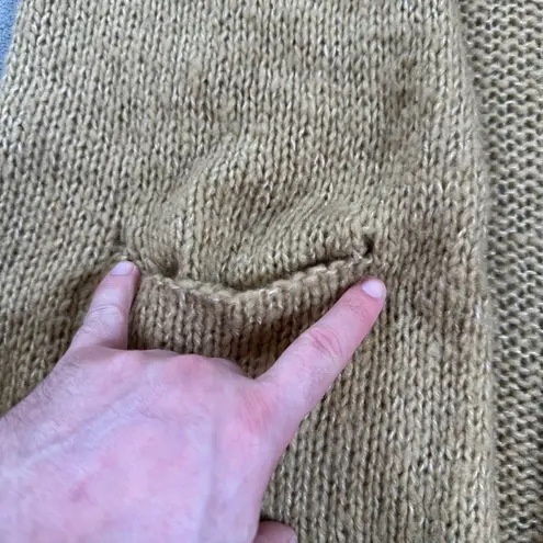 Cotton Emporium Tan Knit Open Front Cardigan Sweater Size S Relaxed Cozy Target