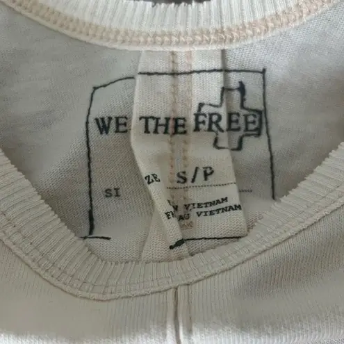 Free People NWOT  We The Free Pleated Drifter Peplum Tee top low back s