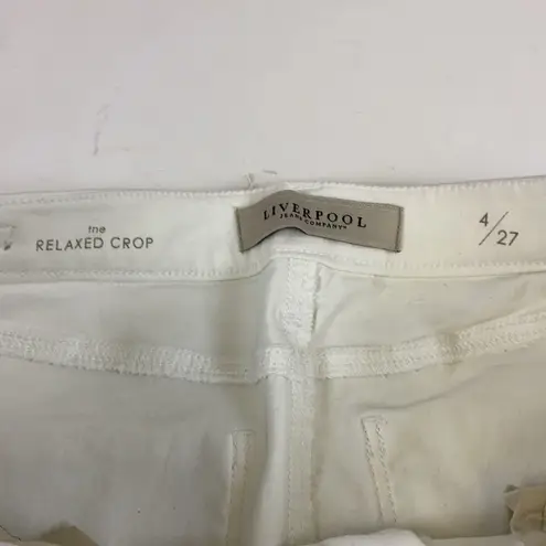 Liverpool Jeans Company Liverpool Cropped relaxed fit Jeans in Bright White