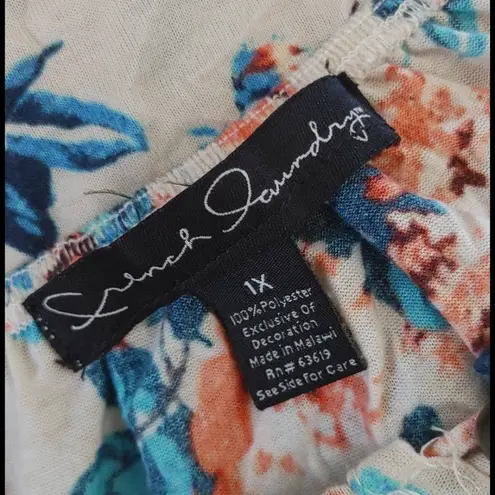 French Laundry Floral Cold Shoulder Blouse Top