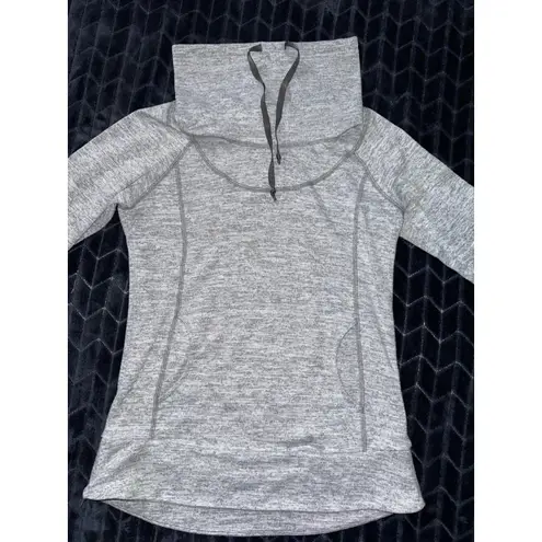 Kuhl Womens Ash Gray Lea Drawstring Cowl Neck Pullover Sweatshirt Size XSmall