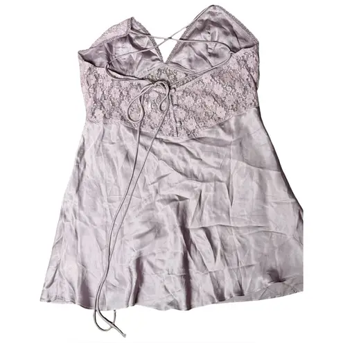 Free People New Love Mini Slip Dress | Lilac Satin Lace Bodice | Women’s Size S Purple