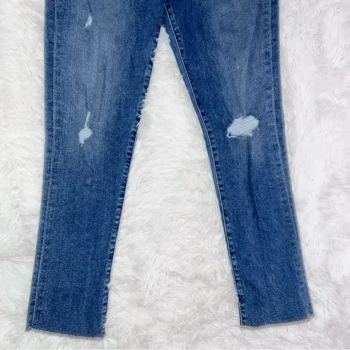 Hudson Jeans HUDSON Natalie Mid Rise Slim Boyfriend Crop Distressed Blue Denim Jeans 29