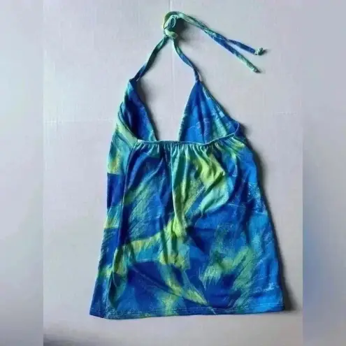 Pretty Little Thing PrettyLittleThings Women’s Blue‎ Abstract Floral Burn Out Printed Top Size 8