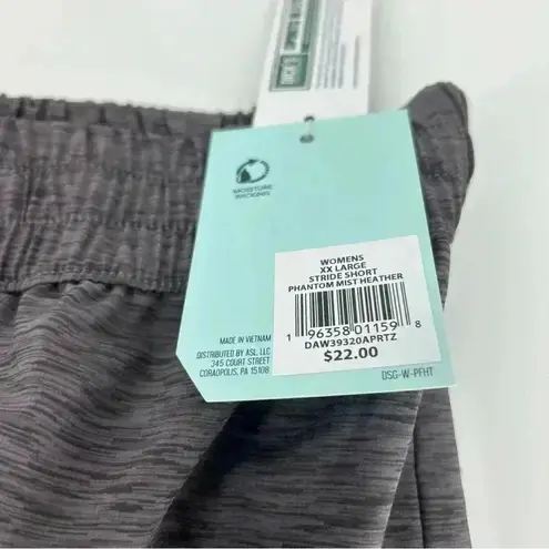 DSG SHORTS WOMENS XXL STRIDE PHANTOM MIST HEATHER ATHLETIC ACTIVEWEAR RUN Gray