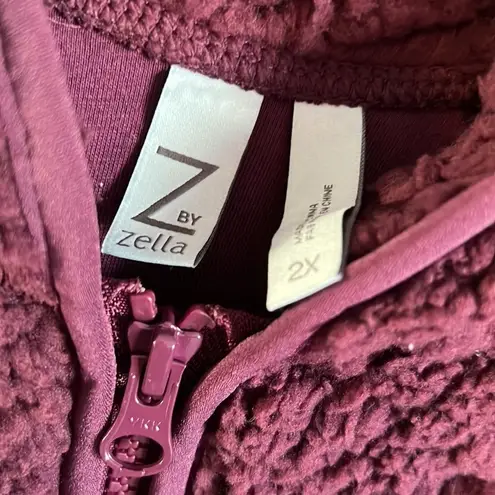 Zella  Faux Shearling Zip Up