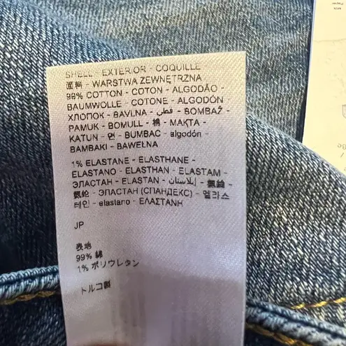 Desigual Boho Embroidered Crystal Embellished Straight Leg Jean US 4 New