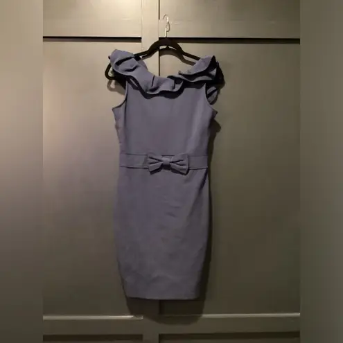 Red Valentino Spa ruffle Sheath bow Bodycon Mini Dress Navy Sleeveless short M