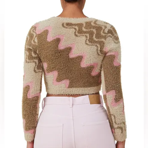 Cotton On  Abstract Print Crop Sweater