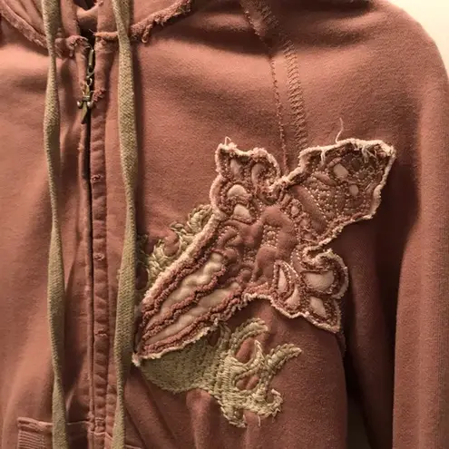 Miss Me Edgy embroidered brown zip-up by  thumbnail 40