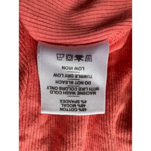 American Giant Coral Ribbed Short Sleeve Crewneck T