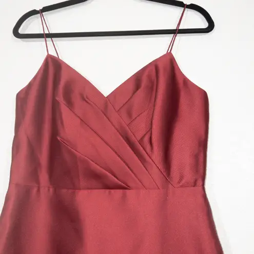 Alfred Sung NWT  Burgundy Red Faux Wrap Cocktail Dress Size 8