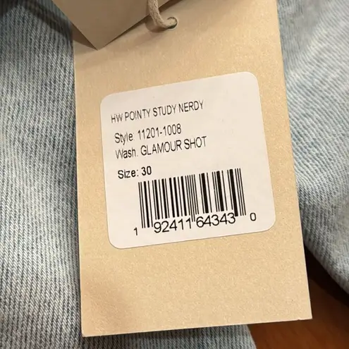 NWT MOTHER Women's High Waisted Pointy Study Nerdy Scatch Jeans size 30 White