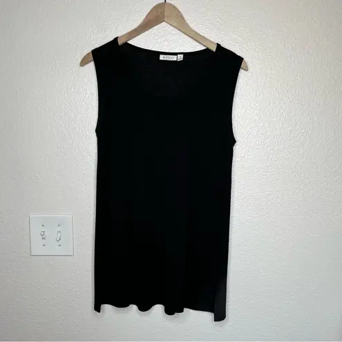 Masai Copenhagen black sleeveless viscose lagenlook tunic top size small