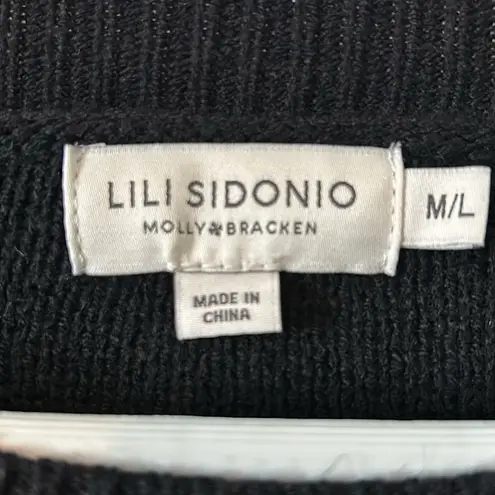 Lili Sidonio cozy leopard print color block sweater