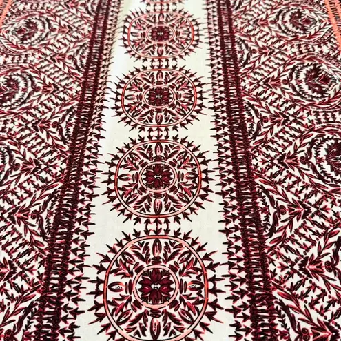 London Times sleeveless boho tribal medallion fit & flare dress size 4 small