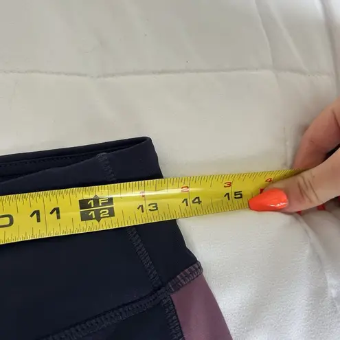 Kyodan  Womens Small S Activewear Leggings Blue Burgundy Yoga Running