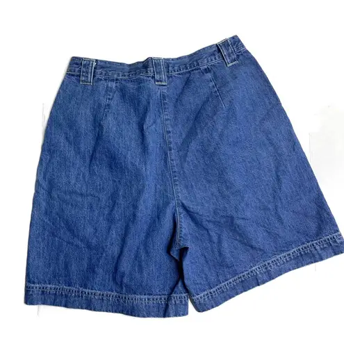 Bill Blass Vintage  Pleated Grandpa Granola Denim Bermuda Shorts