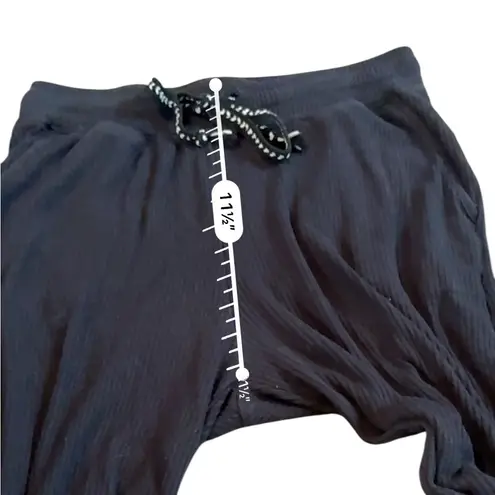 Faherty Roscoe Wide Leg Sweatpants Women’s Size Small Black Legend Rib Lounge