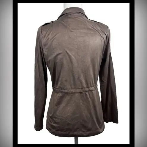 Cavalini Latte Open Front Light Blazer Jacket Tie Pockets Size Womens Small