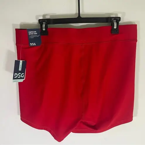 DSG Red Compression Mid Rise Spandex Shorts Size 2X NWT