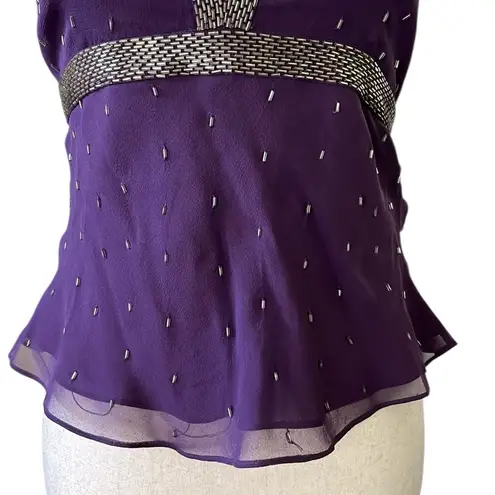 Tokyo Denim Silk Halter Blouse that ties in back Purple