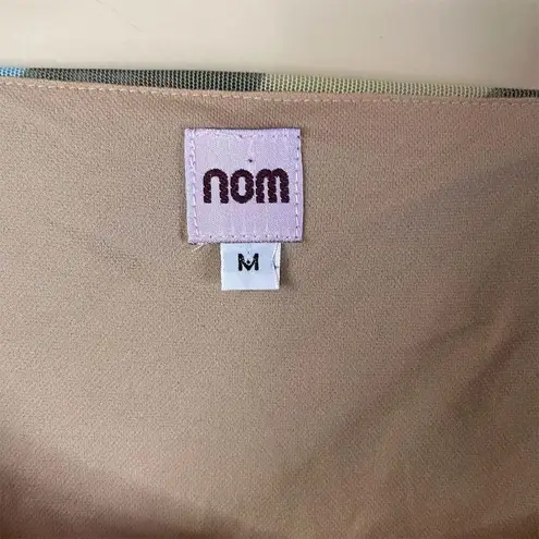 NOM 70s Retro Disco Geometric Dress Women's Medium Multicolor Knee Length Formal Green