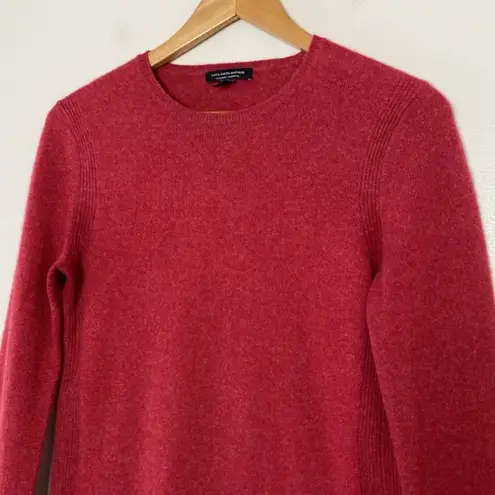 Saks Fifth Avenue Cashmere Sweater Heather Red Crewneck Long Sleeve Size S
