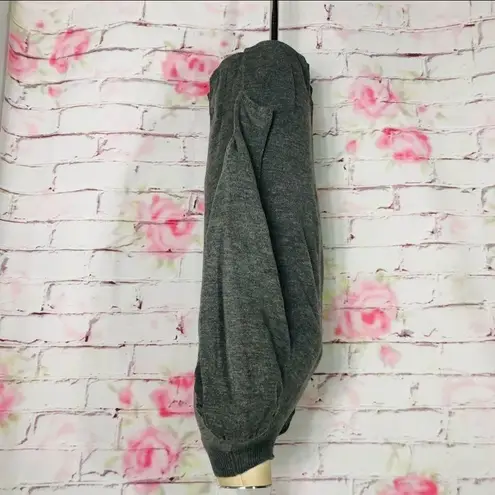 WAYF Lola Puff Sleeve light gray Sweater Dress