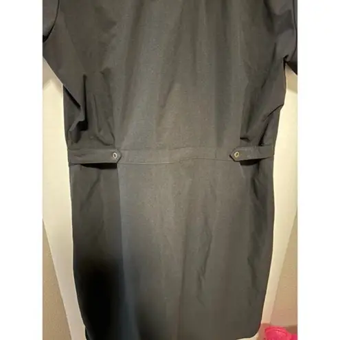 Sherpa Adventure Gear Black Cap Sleeve Button Up Dress Size Large