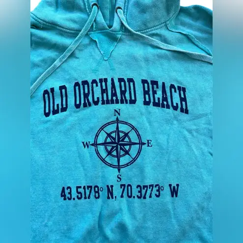 Old Orchard Beach Maine Hoodie Light Blue Size XL Nautical Coastal