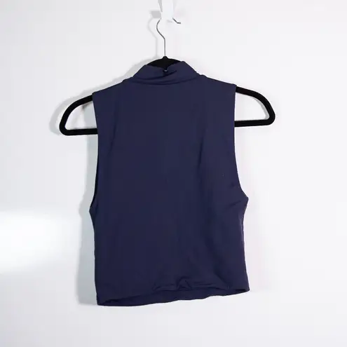 Babaton Aritzia Women's Contour Mock Neck Sleeveless Stretch Tank Top Blue M