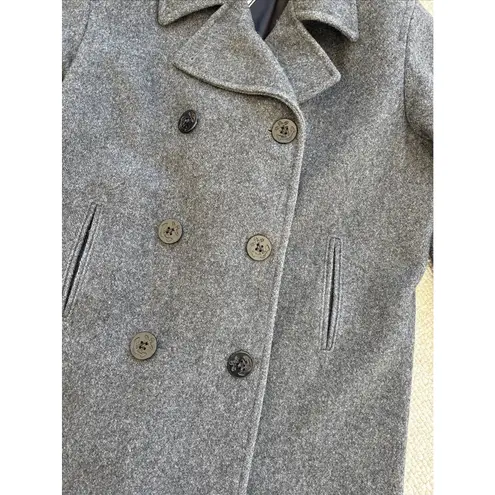 Marvin Richards Pea Coat Double Breasted Gray Wool Blend USA vintage Size 14
