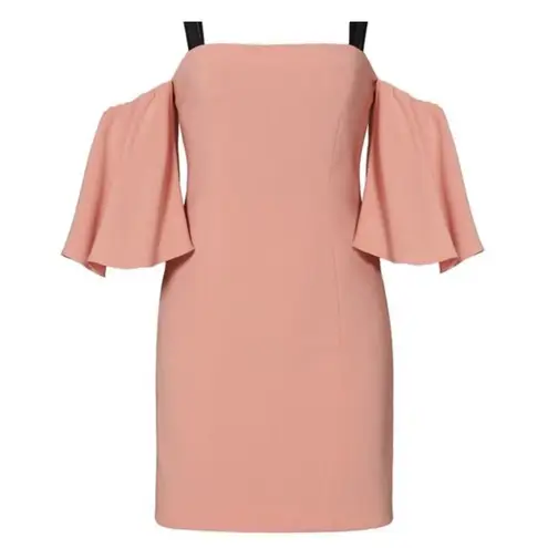 Cinq à Sept Cinq a Sept Bloom Monroe Mini Dress size 6 sheath off the shoulder blush pink