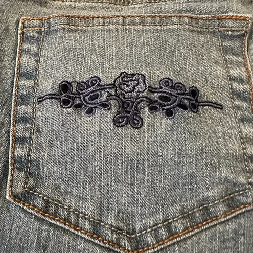 Ruff Hewn Jeans Embroidered Pocket Jeans Light Wash Womens Size 8 Spandex