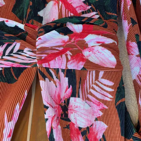 Camila Coelho Jade dress in burnt orange floral tropics print size S small