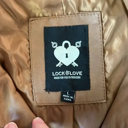 Lock & Love Faux Leather Jacket L