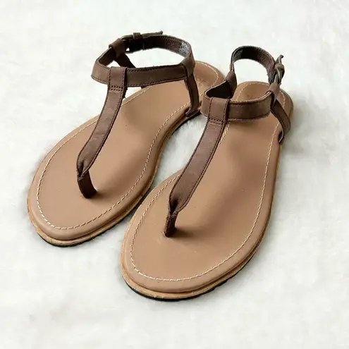 Sorel  Bailee Brown Leather T-Strap Sandal Size 7