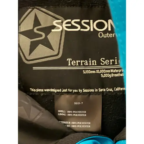 Sessions Outerwear RECCO Blue Snowboarding Pants Size Medium