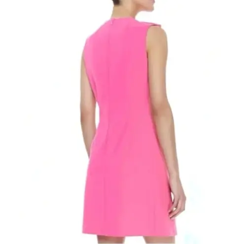 Shoshanna Dress Pink Sleeveless Shift Dress Sz 2 EUC w/Gold Buttons at Shoulders