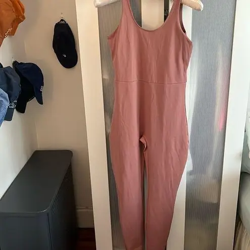 Girlfriend Collective Dusty Rose Scoop Sleeveless Unitard Jumpsuit Sz XL