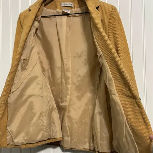Oscar de la Renta VTG Corduroy Blazer Women’s 13/14 Tan Academia Cotton Jacket