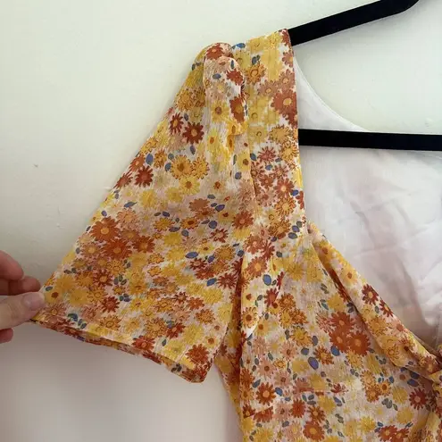 NEW STAUD Lea maxi Dress in Soleil Flower Print Yellow Size 10