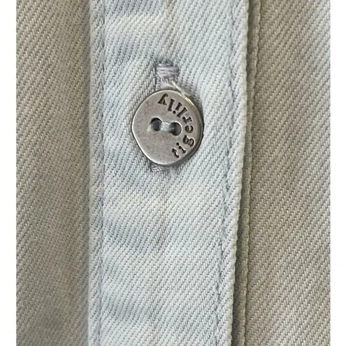 Tigerlily Size 4 NEW Oversized Long Sleeve Lightweight Blue Denim Shirt Dress