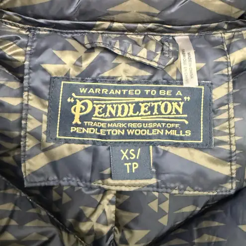 Pendleton Aztec Print 90% Duck Down Quilted Lightweight Vest Jacket Size XS
